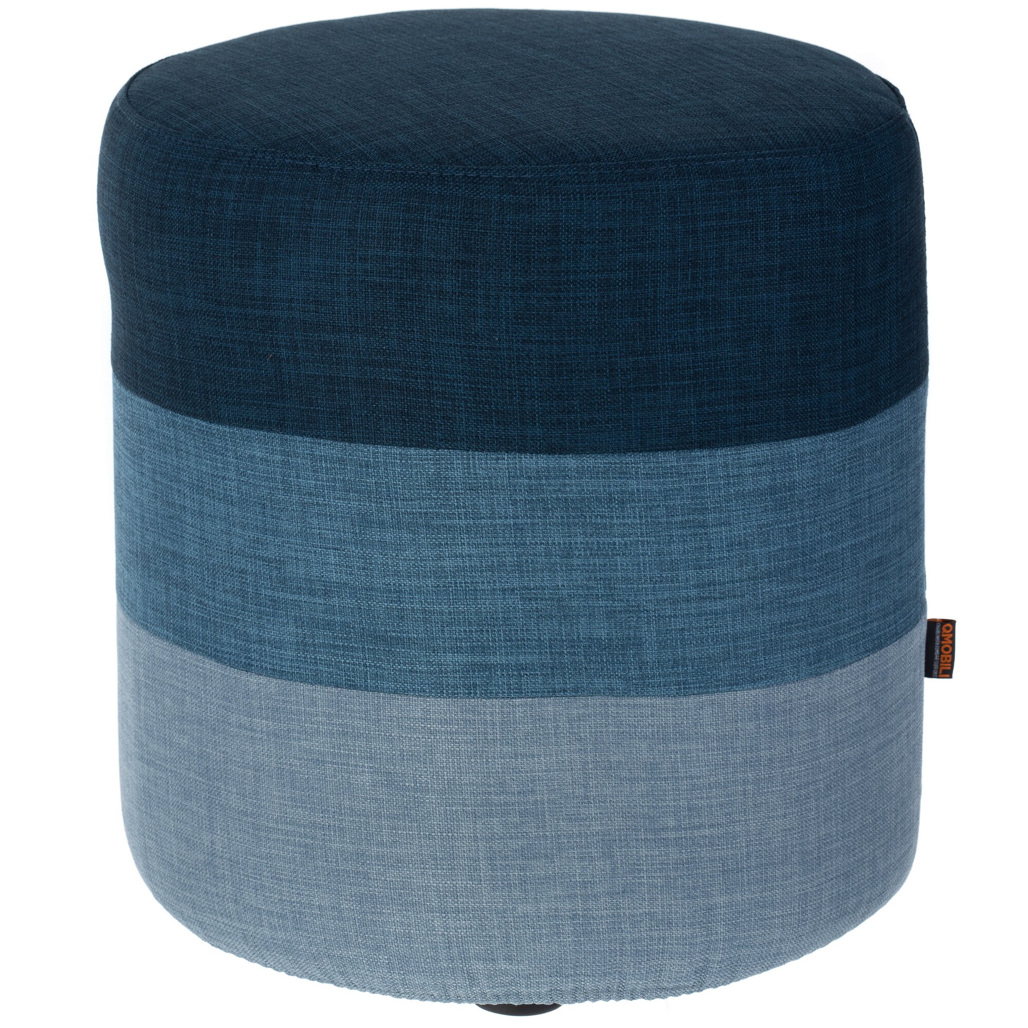 Taburet QMOBILI Round Albastru, stofa, husa detasabila