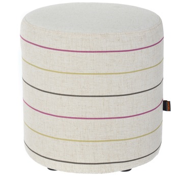 Taburet QMOBILI Round Crem, stofa, husa detasabila Taburet QMOBILI Round Crem, stofa, husa detasabila