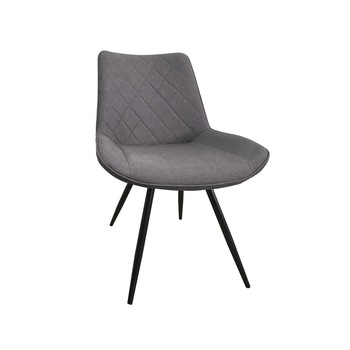 Scaun dining MORGAN, textil, picioare metalice, gri Scaun dining MORGAN, textil, picioare metalice, gri