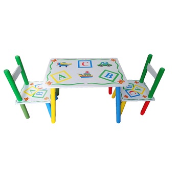 Masuta copii din MDF cu doua scaune Novokids™ My first table, dimensiuni 59X39X40, suprafata lucioasa, cu litere, Alb cu Verde Masuta copii din MDF cu doua scaune Novokids™ My first table, dimensiuni 59X39X40, suprafata lucioasa, cu litere, Alb cu Verde