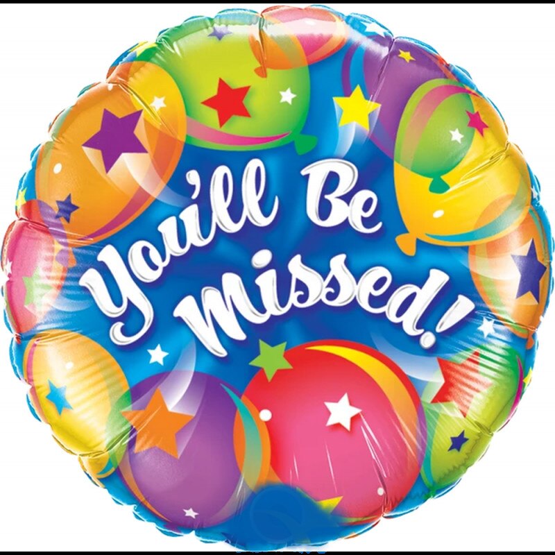 Balon Folie 45 cm You'll Be Missed, Qualatex 18419