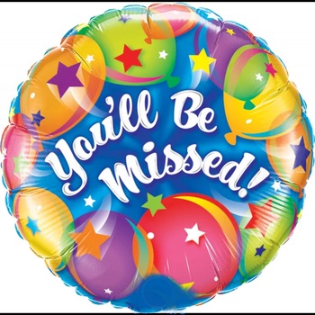 Balon Folie 45 cm You'll Be Missed, Qualatex 18419 Balon Folie 45 cm You'll Be Missed, Qualatex 18419