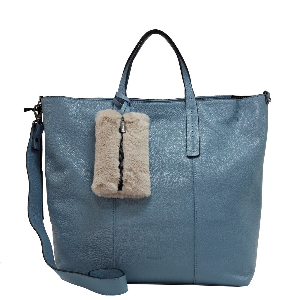 Geanta de dama casual Ripani din piele naturala 8502D albastra
