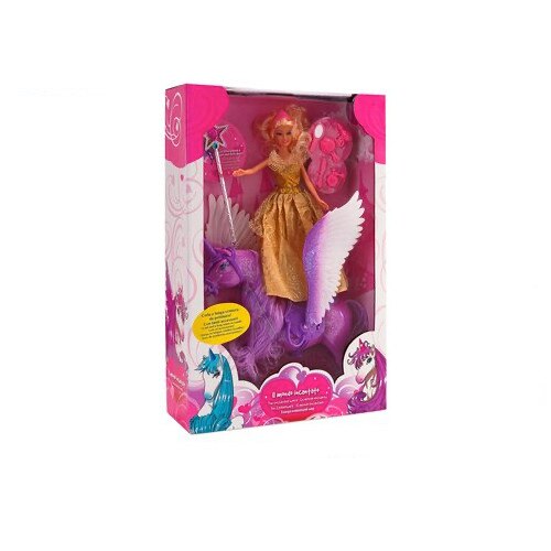 Papusa cu Unicorn inaripat Globo, mov