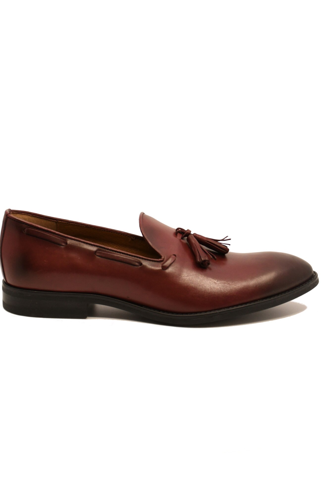 Pantofi eleganti bordo din piele naturala