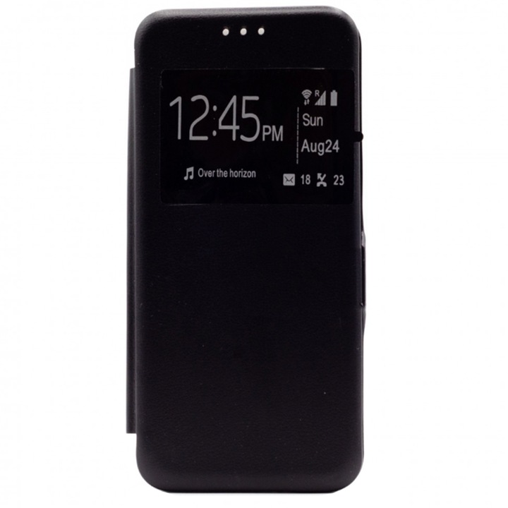 Капак с магнит за книга, тип книга, магнитно затваряне, Samsung Galaxy Ace Style (G357), черен