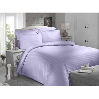 Lenjerie de pat dublu, 4 piese jacquard, Altinbasak, Always lila Lenjerie de pat dublu, 4 piese jacquard, Altinbasak, Always lila