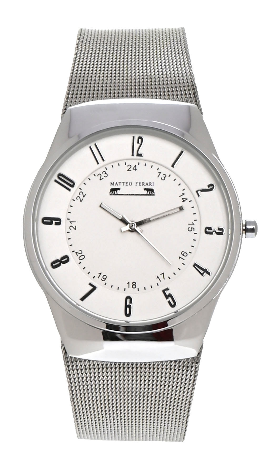 Ceas de mana dama elegant, argintiu Matteo Ferari - MF6801SILVER