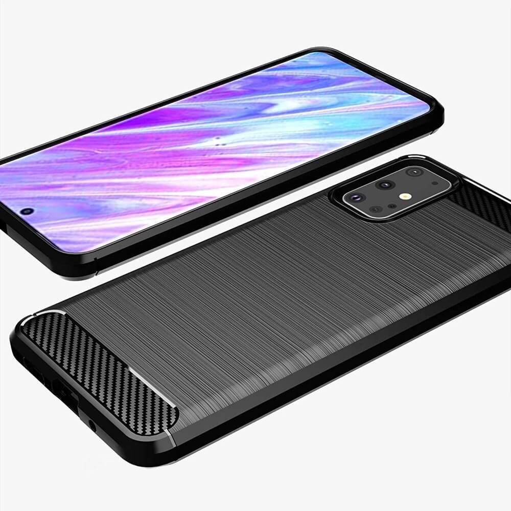 Husa pentru Samsung S20 Plus, Carbon Flexibil, Negru