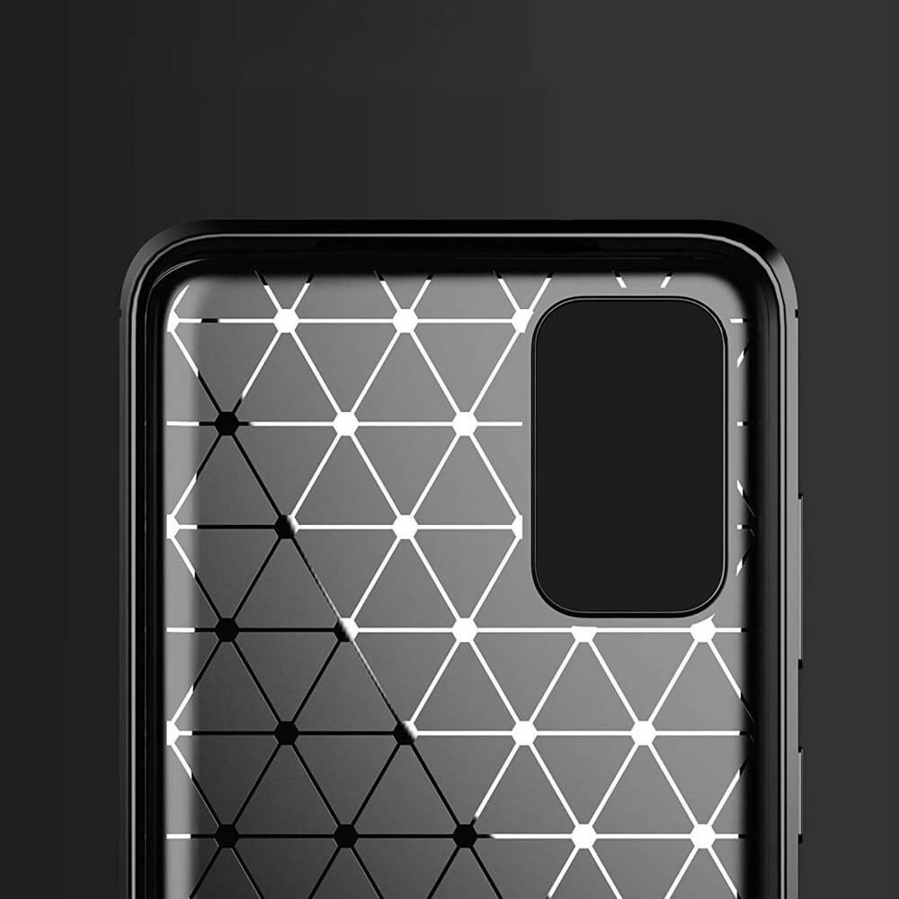 Husa pentru Samsung S20 Plus, Carbon Flexibil, Negru