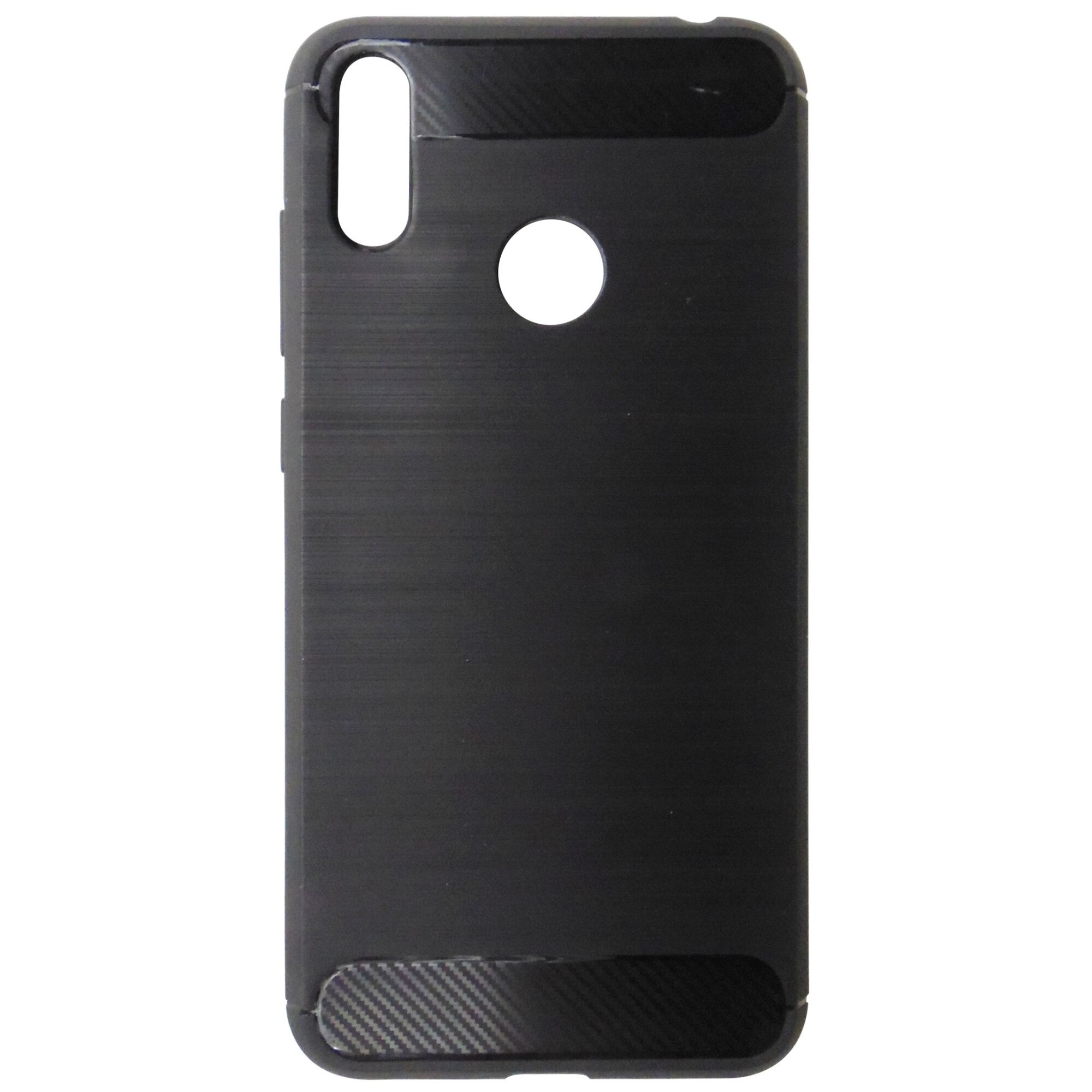 Husa Forcell Carbon silicon neagra pentru Huawei Y7 2019