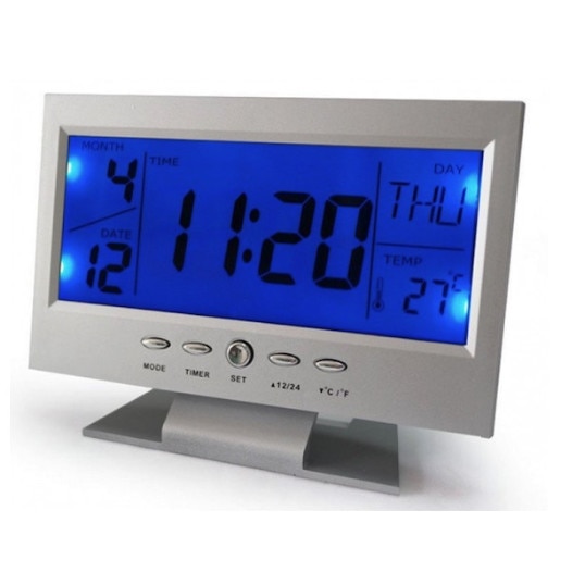 Ceas cu ecran LCD si control vocal - eMAG.ro