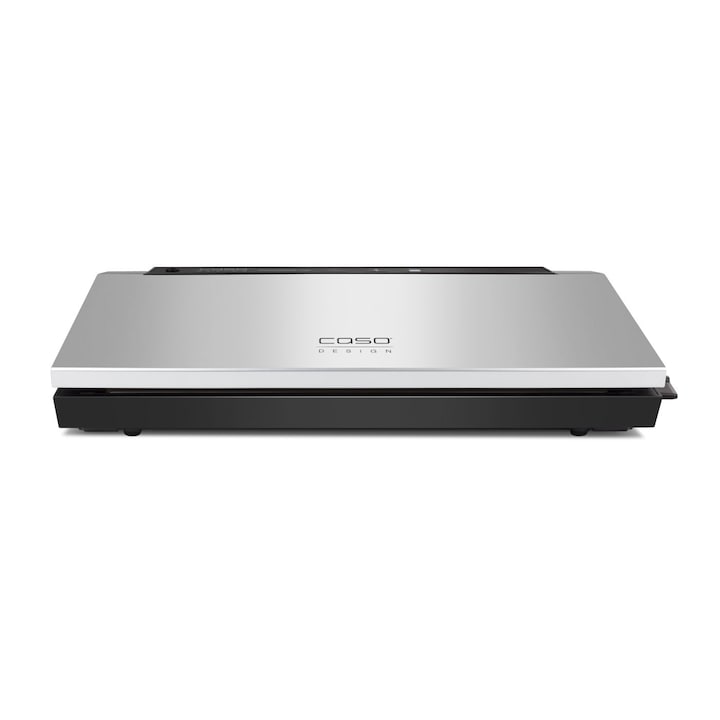 Вакуумна машина CASO GourmetVAC 180, 120 W, 9 L/min, Включени торбички, Електронен мониторинг на температурата, Сребрист/Черен
