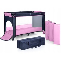 patut pliant voiaj ultraportabil pentru copii isp moolino usor de transportat ideal pentru calatorii material rezistent cu protectii laterale si saltea inclusa pink imagen 1_0_
0