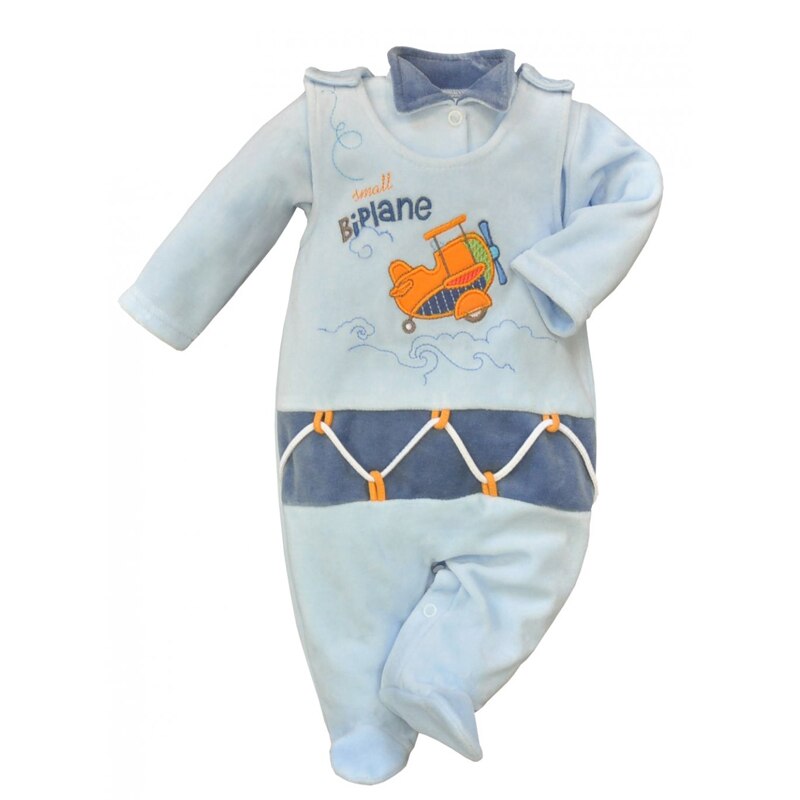 Compleu 2 piese salopeta si bluza pentru baieti Koala Milo 1874, Albastru