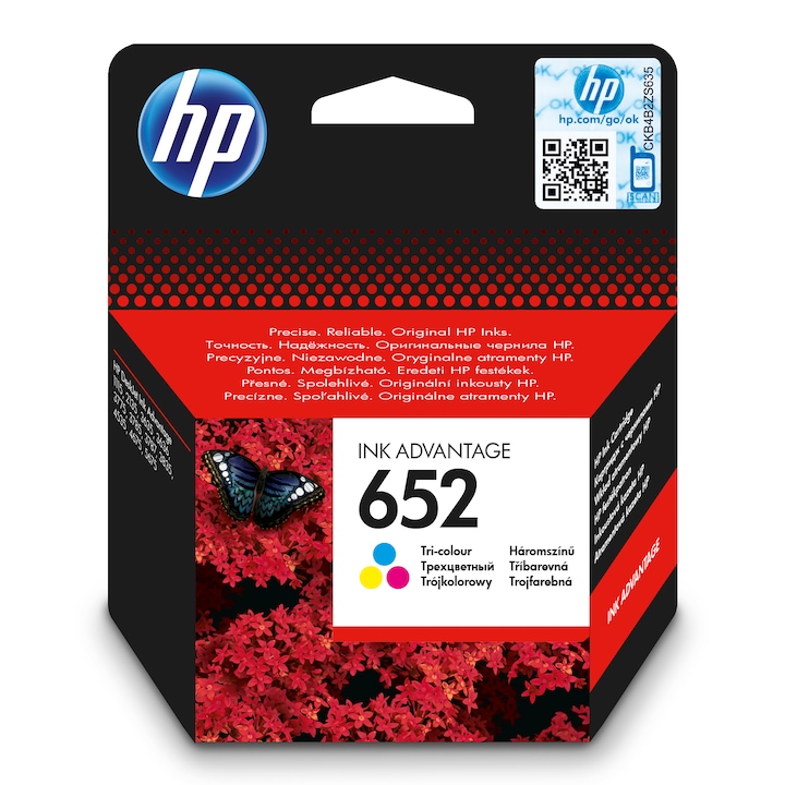 HP ink advantage 652 F6V24AE Tintapatron, Többszínű