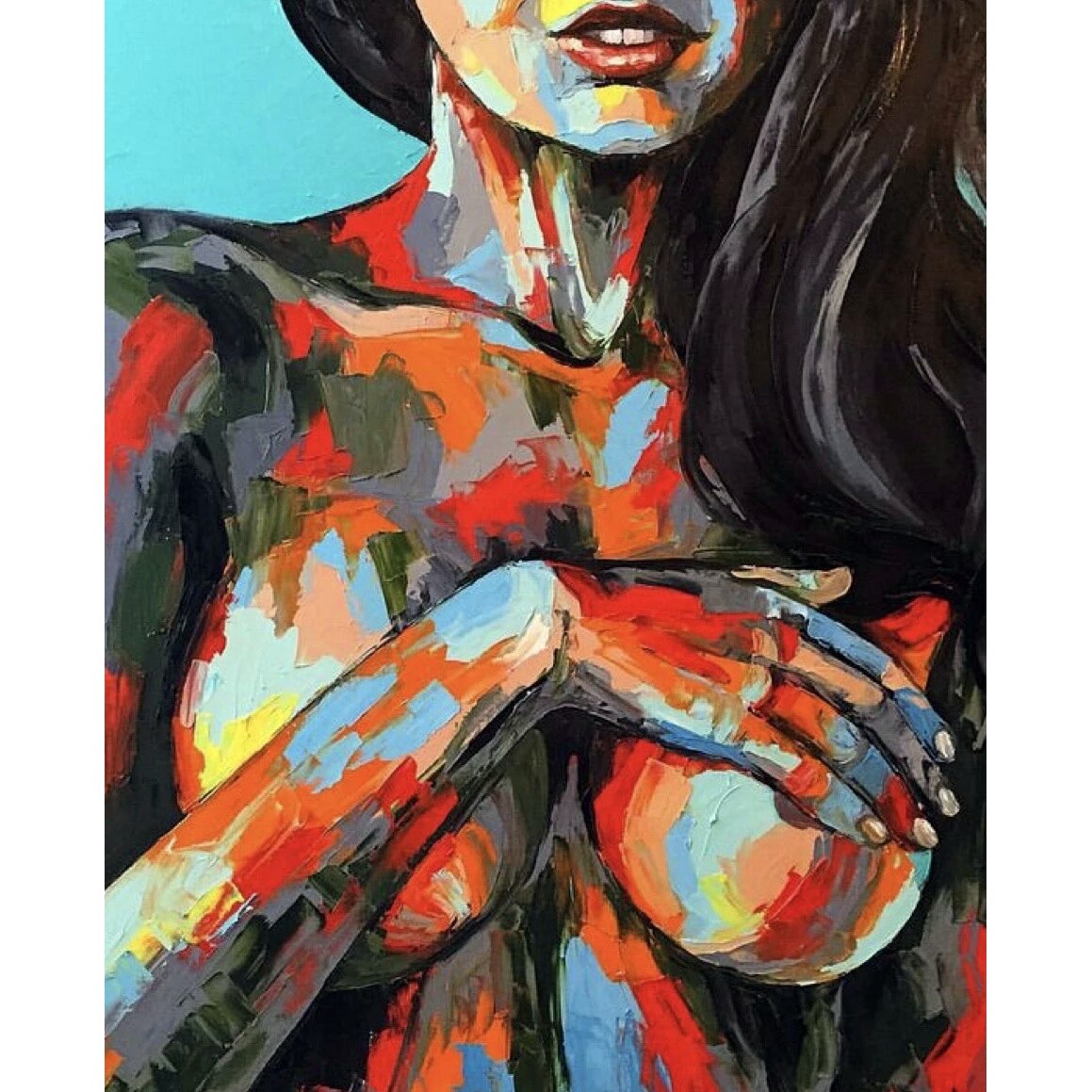 Pictura pe numere - Panza din bumbac pe rama de lemn 40*50 cm - Oh, Baby (PDP-370)