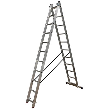 Scara aluminiu Evotools cu 2 tronsoane, 11 trepte/tronson, 5.3 m inaltime maxima Scara aluminiu Evotools cu 2 tronsoane, 11 trepte/tronson, 5.3 m inaltime maxima