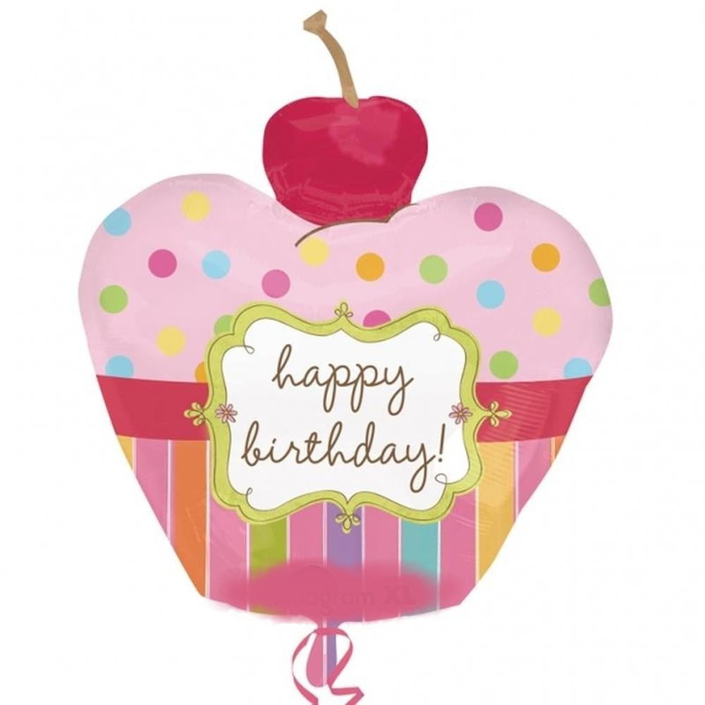 Balon folie Birthday Cupcake - 56 x 61 cm, Amscan 24474