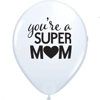 Set 10 Baloane Latex 11''/28 cm - You're A Super Mom, Qualatex 11268 Set 10 Baloane Latex 11''/28 cm - You're A Super Mom, Qualatex 11268