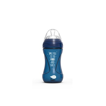 Biberon 250ml - Nuvita Mimic® Cool! albastru - 6032 Biberon 250ml - Nuvita Mimic® Cool! albastru - 6032