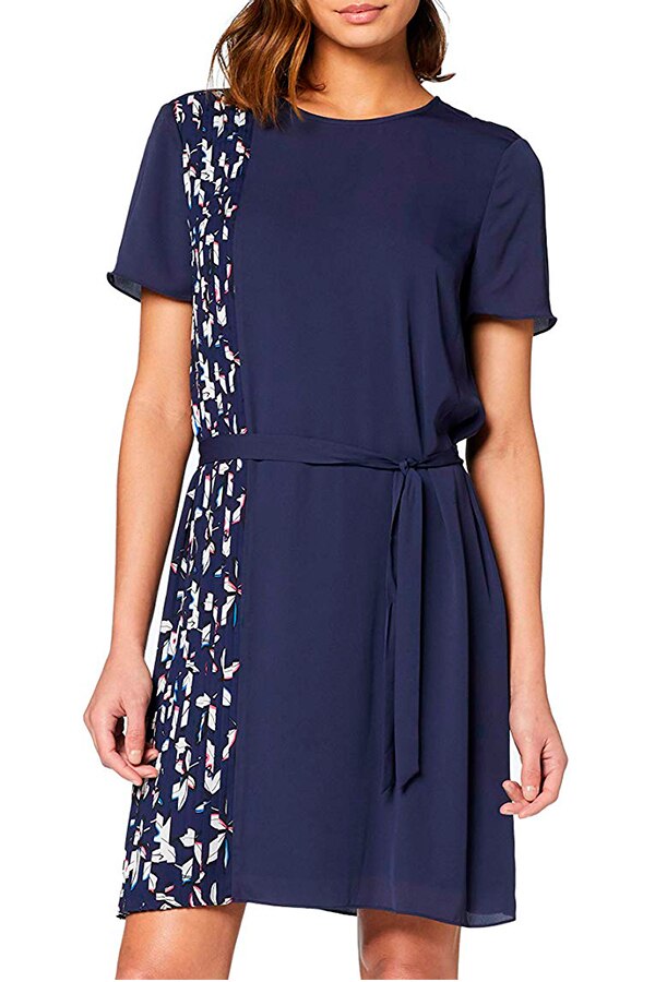 Rochie de dama Tommy Hilfiger Nalise Pleated Dress WW0WW18792, marimea 38, albastra