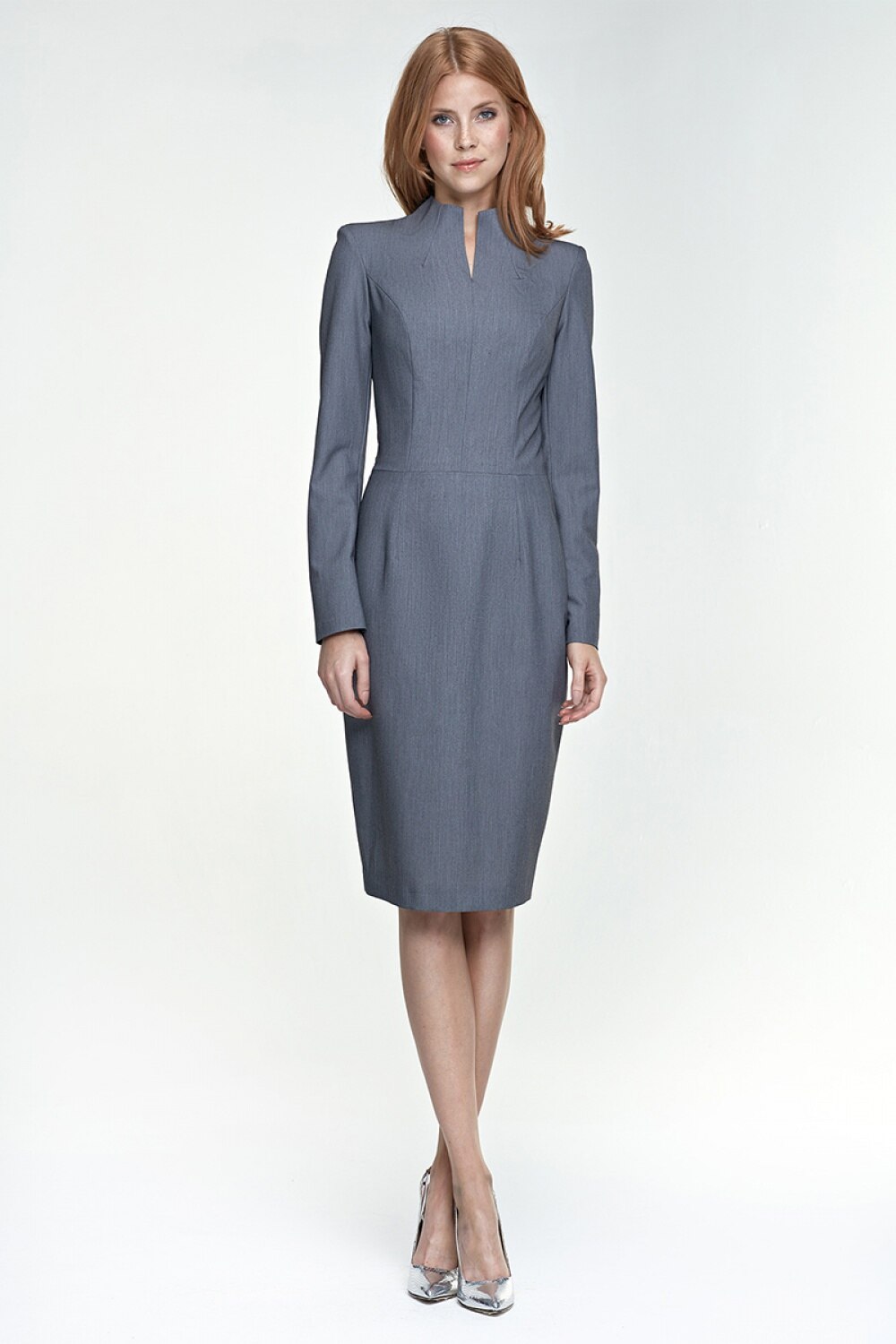 Rochie eleganta model 66309 Nife, gri, 36