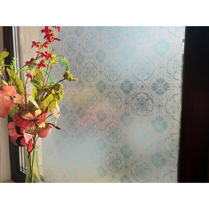 Folie geam autoadeziva Janice, Folina, model elegant, 100 cm latime