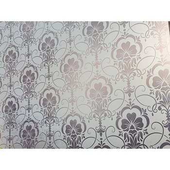 Folie geam autoadeziva Livia, Folina, model floral maro, 100 cm latime Folie geam autoadeziva Livia, Folina, model floral maro, 100 cm latime