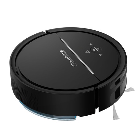 Aspirator robot ROWENTA Explorer Animal Serie 80 RR7755WH, recipient 0.7l, 3 functii de curatare, compatibil cu smartphone-ul, Sistem Aqua Force, negru