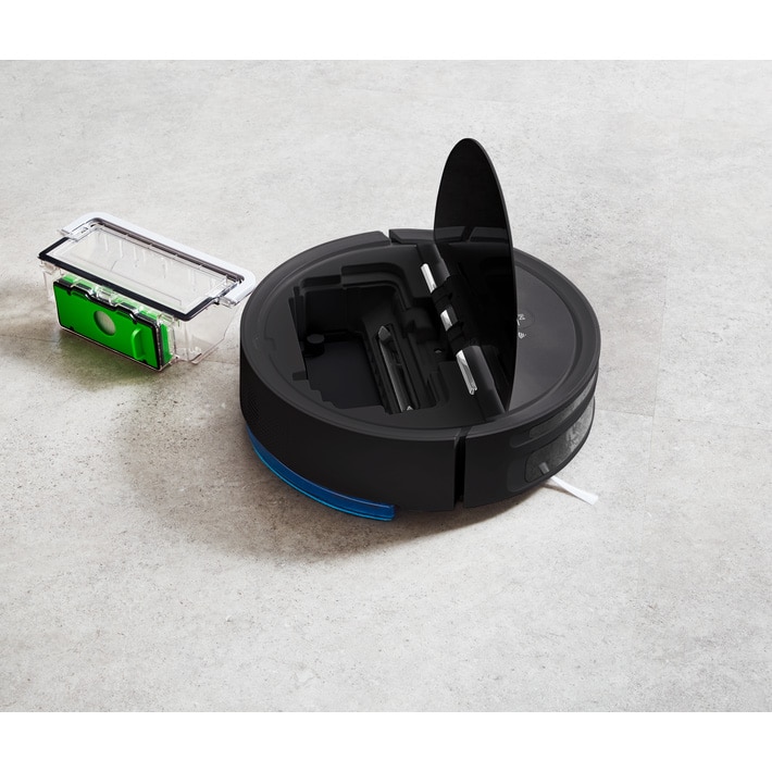 Robot de aspirare Rowenta X-Plorer Animal Serie 80 RR7755WH, 33W, putere de aspirare 2000Pa, recipient 0.7l, 3 functii de curatare, autonomie 120min, compatibil cu smartphone-ul, Sistem Aqua Force, negru