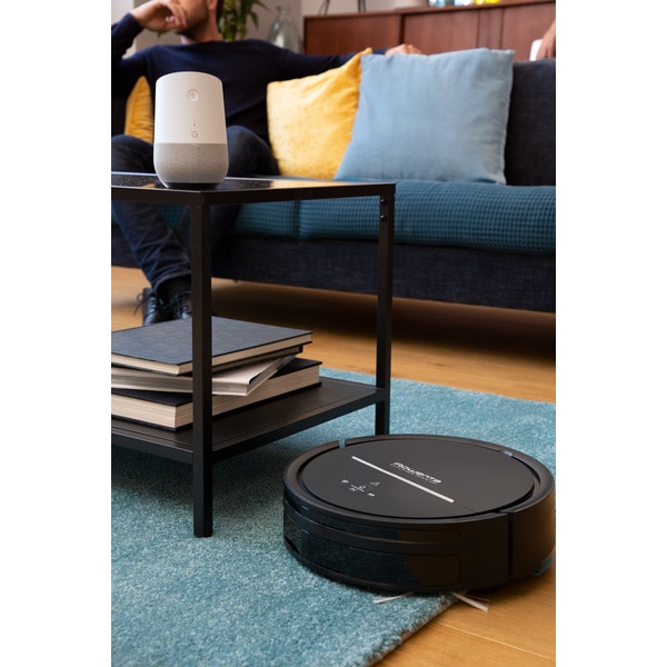 Robot de aspirare Rowenta X-Plorer Animal Serie 80 RR7755WH, 33W, putere de aspirare 2000Pa, recipient 0.7l, 3 functii de curatare, autonomie 120min, compatibil cu smartphone-ul, Sistem Aqua Force, negru