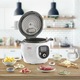 Multicooker inteligent cu gatire sub presiune Tefal Cook4me+ CY851130, 1600W, vas ceramic antiaderent 6L, 6 moduri de gatit, 150 de retete preinstalate, functie pastrare la cald, alb