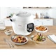 Multicooker inteligent cu gatire sub presiune Tefal Cook4me+ CY851130, 1600W, vas ceramic antiaderent 6L, 6 moduri de gatit, 150 de retete preinstalate, functie pastrare la cald, alb