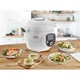 Multicooker inteligent cu gatire sub presiune Tefal Cook4me+ CY851130, 1600W, vas ceramic antiaderent 6L, 6 moduri de gatit, 150 de retete preinstalate, functie pastrare la cald, alb