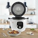 Multicooker inteligent cu gatire sub presiune Tefal Cook4me+ CY851130, 1600W, vas ceramic antiaderent 6L, 6 moduri de gatit, 150 de retete preinstalate, functie pastrare la cald, alb