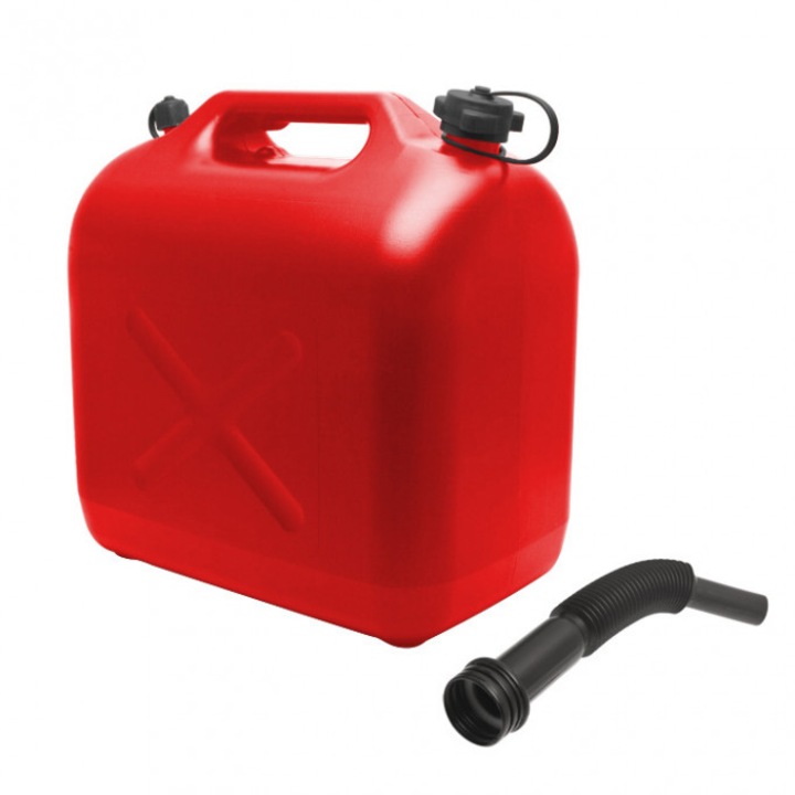 Canistra pentru combustibil 20 L, Capac cu garnitura, Furtun elastic cu garnitura, Marime 34 x 18.5 x 46 cm