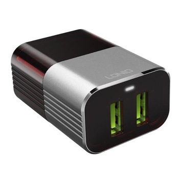 Incarcator LDNIO A2206 Adaptive Travel Charger, 5V 2.4A , 2 USB cu Auto-ID pentru iPhone, iPad, Negru-Gri Incarcator LDNIO A2206 Adaptive Travel Charger, 5V 2.4A , 2 USB cu Auto-ID pentru iPhone, iPad, Negru-Gri