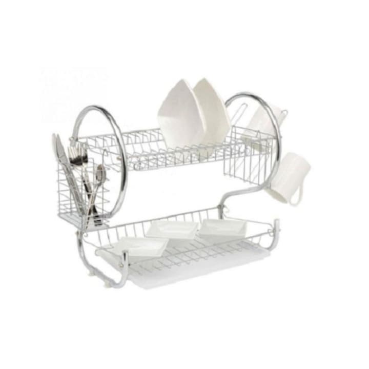 Nizi többszintes edénytartó, evőeszköztartó, 6 pohár tartó és csepegtető tálca