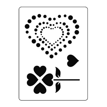 Sablon S12 - Model cu inima si floare Sablon S12 - Model cu inima si floare