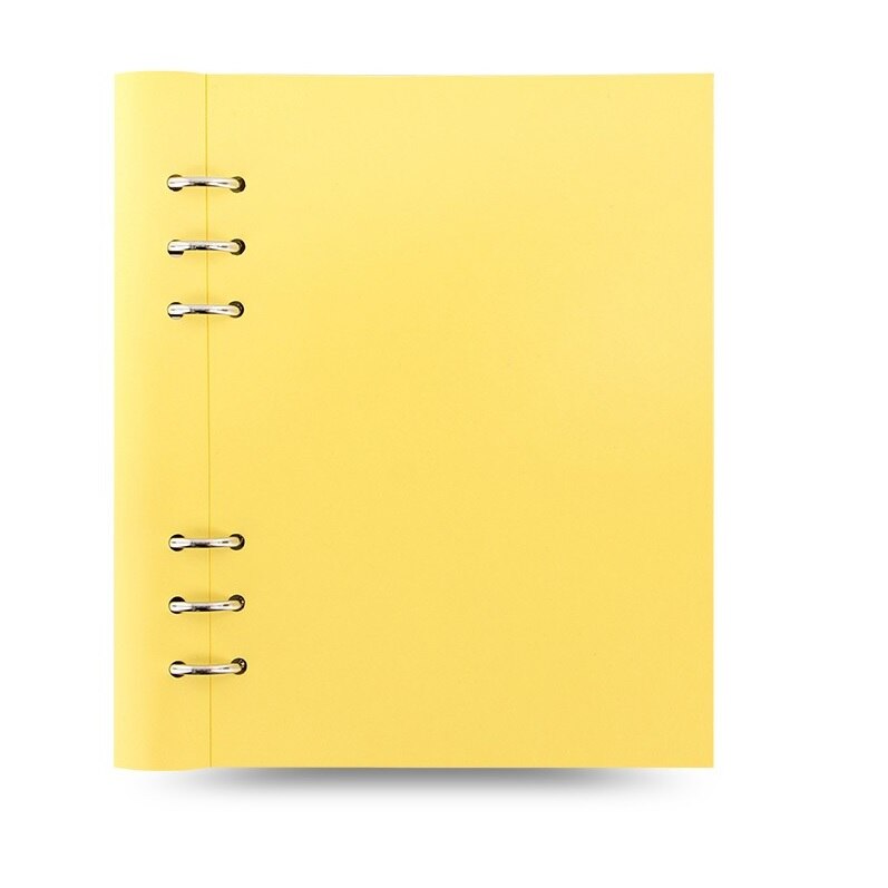 Agenda A5 nedatata cu rezerve si inele FILOFAX Clipbook, Lemon