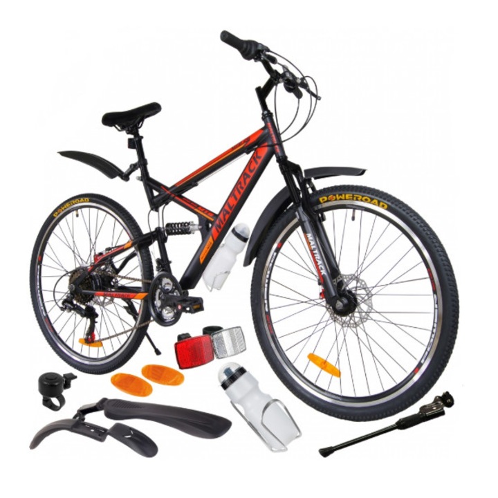 MalTrack Mountain Bike kerékpár, 26 ", Fekete / Piros