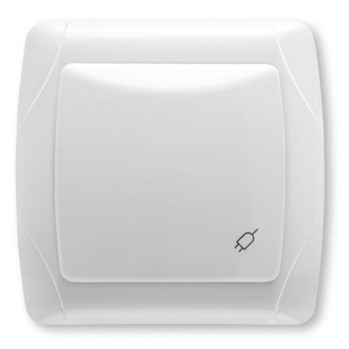 Priza Simpla Cu Capac Shuko Carmen Viko , Ingropat , culoare alb