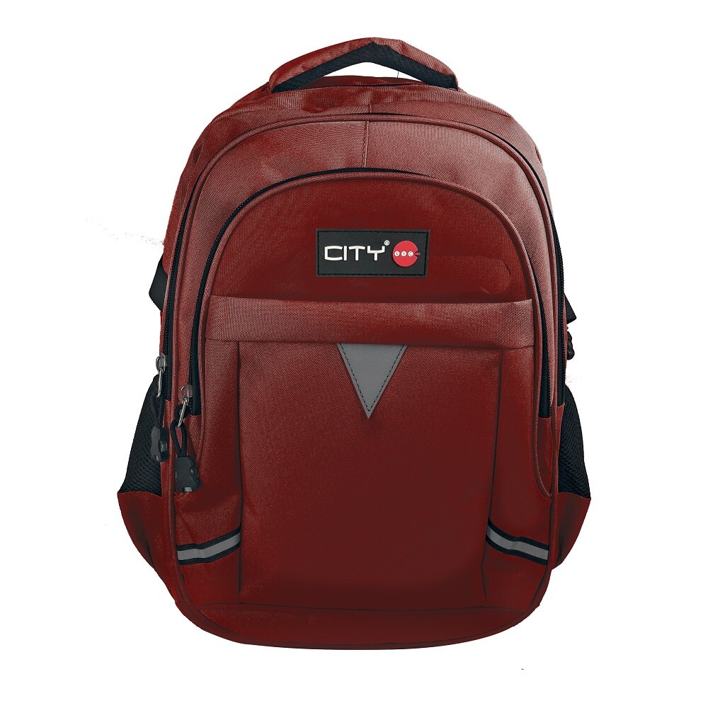 Ghiozdan, CiTY, Bordeaux, PVC, 46x30x25 cm