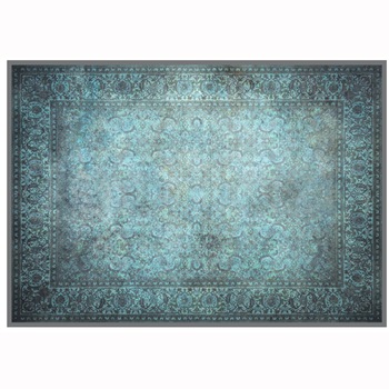 Covor cu print digital Kring Jaipur, 160x230 cm, 100% bumbac, Albastru Covor cu print digital Kring Jaipur, 160x230 cm, 100% bumbac, Albastru