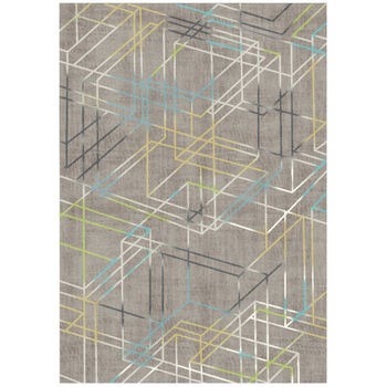 Covor cu print digital Kring Linear, 140x200 cm, 100% bumbac, Maro Covor cu print digital Kring Linear, 140x200 cm, 100% bumbac, Maro