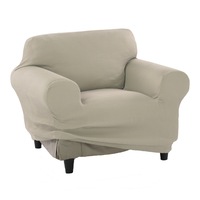 Husa elastica pentru fotoliu Kring Nairobi, intre 70-110 cm, 60% bumbac+ 35% poliester + 5% elastan, Bej