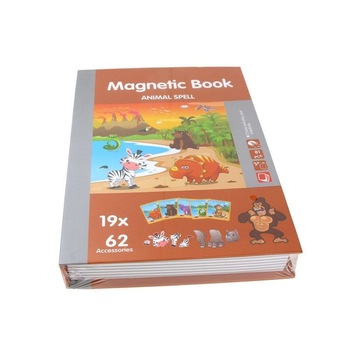 Carte magnetica tip puzzle, cu animale din jungla, pentru copii peste 3 ani, Multicolor, BBL1291 Carte magnetica tip puzzle, cu animale din jungla, pentru copii peste 3 ani, Multicolor, BBL1291