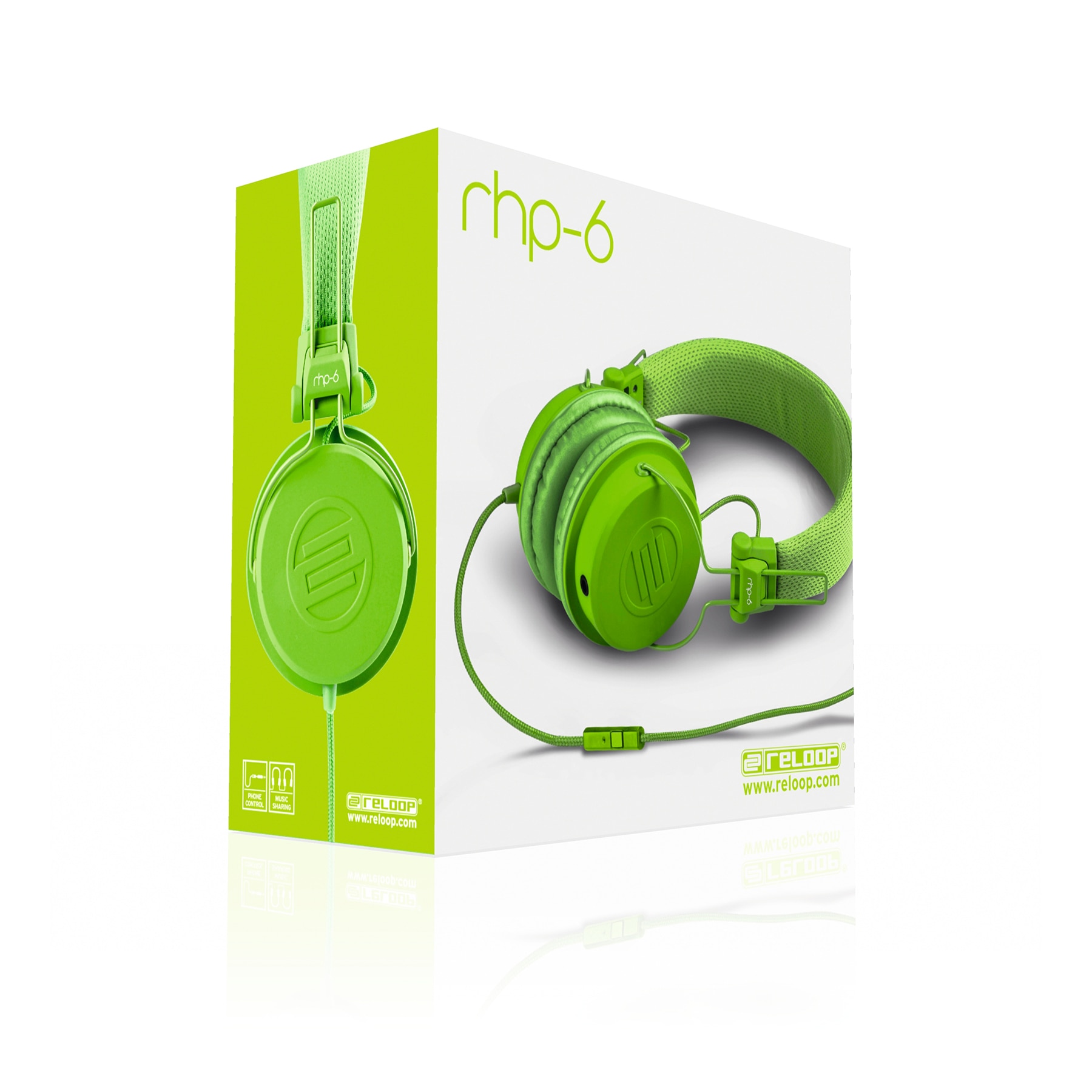 Casti Dj, Reloop RHP 6, verde, difuzor 38 mm, 32 Ohm