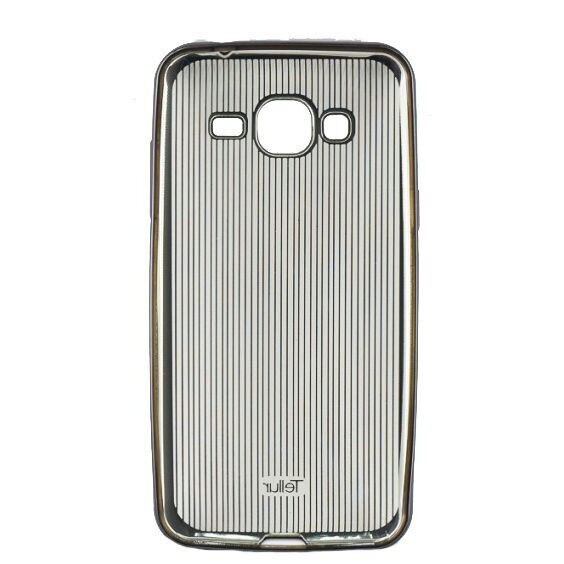 Husa de protectie Tellur din Silicon pentru Samsung Galaxy J3 2016, Linii Verticale Negre